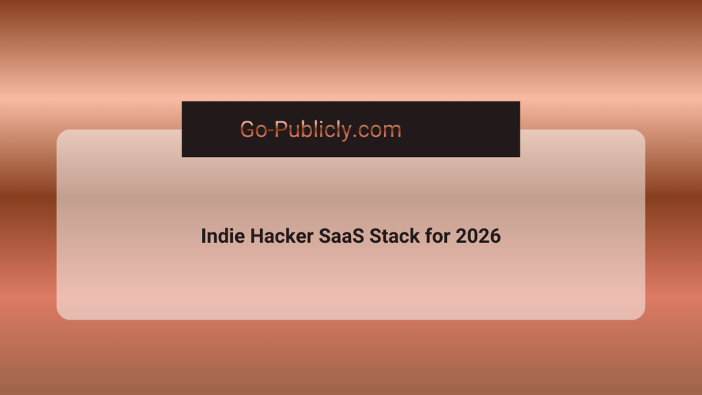 Indie Hacker SaaS stack 2026 toolchain payments hosting analytics affiliate tools